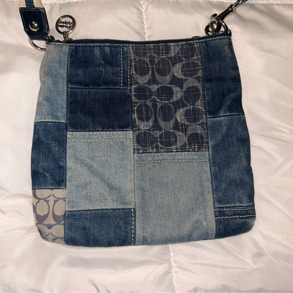 Coach Vintage Poppy Denim Patchwork Crossbody Bag - Picture 12 of 15